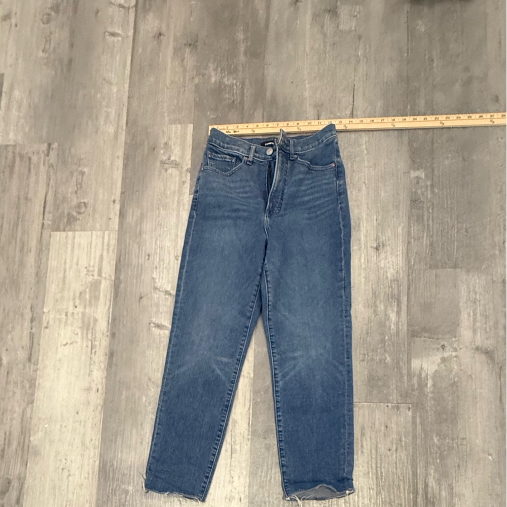 Express Light Blue Denim Jeans size 0R mom jean
